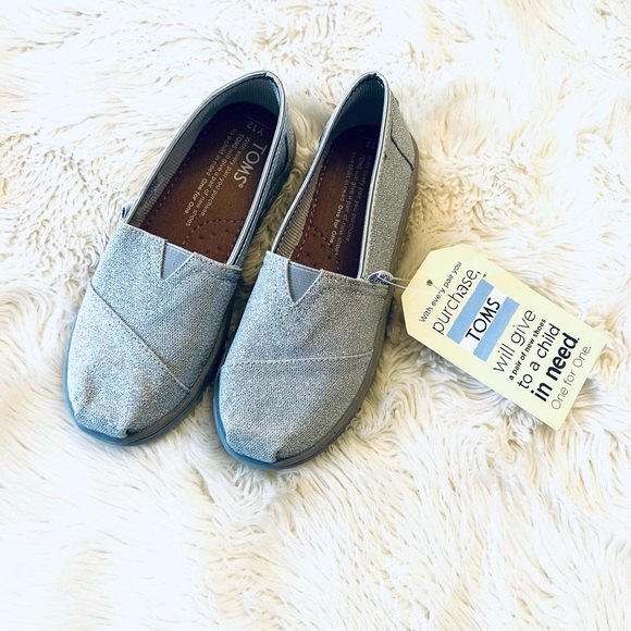 Youth Classic Toms Glitter Shoes - Picture 2 of 6